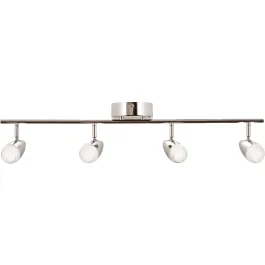 AFX Eva 4-Light LED Fixed Rail Track Light - 3000K - 120V - Polished Chrome