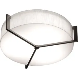 AFX Apex 14" LED Flush Mount - CCT Selectable - 120-277V - Espresso / Linen White