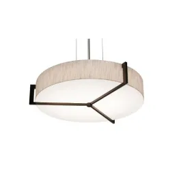 AFX Apex 14" LED Pendant - CCT Selectable - 120-277V - Satin Nickel / Jute