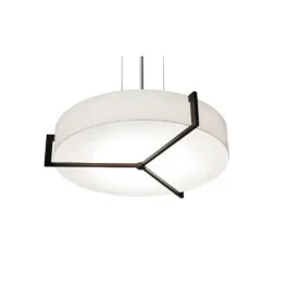 AFX Apex 14" LED Pendant - CCT Selectable - 120-277V - Satin Nickel / Linen White