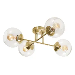 AFX Jamie 24" Semi-Flush Mount - 120V - Satin Brass