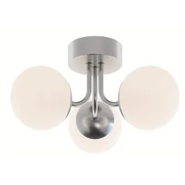 AFX Metropolitan 15" LED Semi-Flush Mount - 3000K - 120V - Satin Nickel