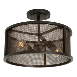 AFX Austin 14" 2-Light Semi-Flush Mount - 120V - Bronze