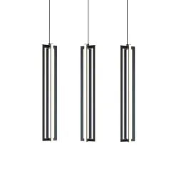 AFX Cass 3-Light Small Linear Pendant - 3000K - 120V - Black
