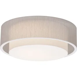 AFX Sanibel 16" LED Flush Mount - CCT Selectable - 120-277V - Jute