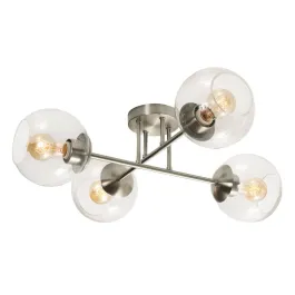 AFX Jamie 24" Semi-Flush Mount - 120V - Satin Nickel
