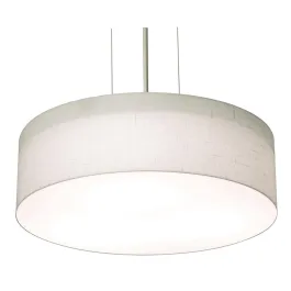 AFX Anton 12" LED Pendant - CCT Selectable - 120-277V - Satin Nickel / Linen White