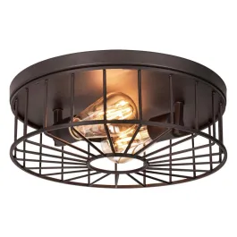 AFX Theo 2-Light Flush Mount - 120V - Black