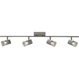AFX Metro 4-Light LED Fixed Rail Track Light - 3000K - 120V - Satin Nickel
