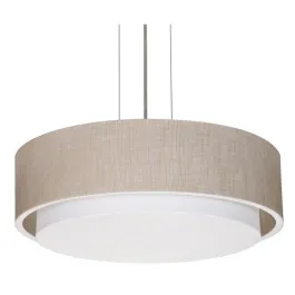 AFX Sanibel 16" LED Pendant - CCT Selectable - 120-277V - Satin Nickel / Jute