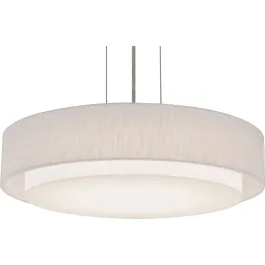AFX Sanibel 16" LED Pendant - CCT Selectable - 120-277V - Satin Nickel / Linen White