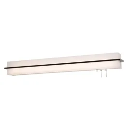 AFX Apex 50" LED Overbed Light - 3000K - 120V - Espresso / Linen White