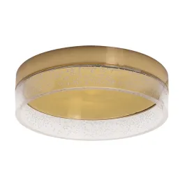 AFX Maggie 12" LED Flush Mount - 3000K - 120V - Satin Brass