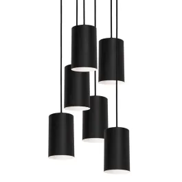 AFX Tyke 6-Light Round Pendant - 120V - Black