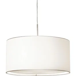 AFX Mae 20" Pendant - 120V - Satin Nickel / Linen White