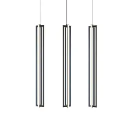 AFX Cass 3-Light Medium Linear Pendant - 3000K - 120V - Black