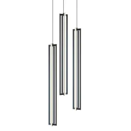 AFX Cass 3-Light Medium Round Pendant - 3000K - 120V - Black
