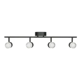 AFX Gregor 4-Light LED Fixed Rail Track Light - 3000K - 120V - Black
