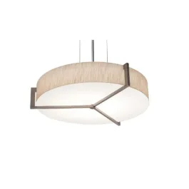 AFX Apex 14" LED Pendant - CCT Selectable - 120-277V - Satin Nickel / Jute