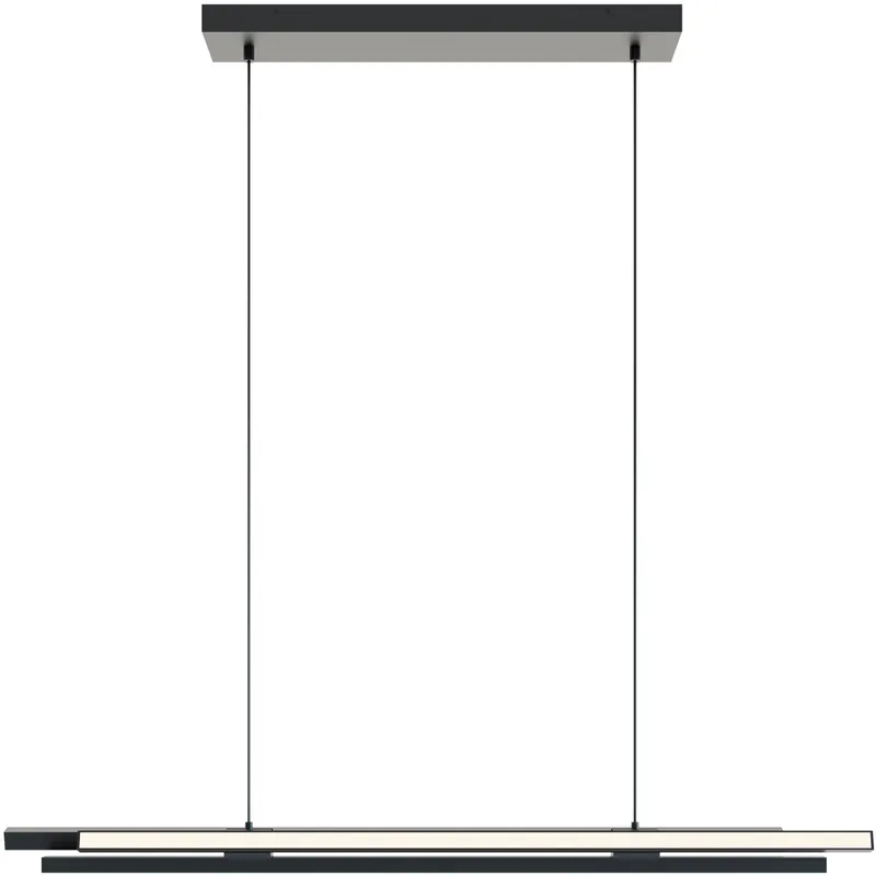 Indra 3 Light 44.13 inch Black Linear Pendant Ceiling Light