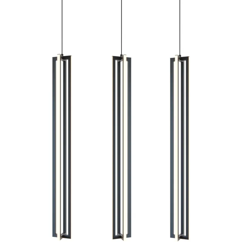 Cass LED 5 inch Black Linear Pendant Ceiling Light
