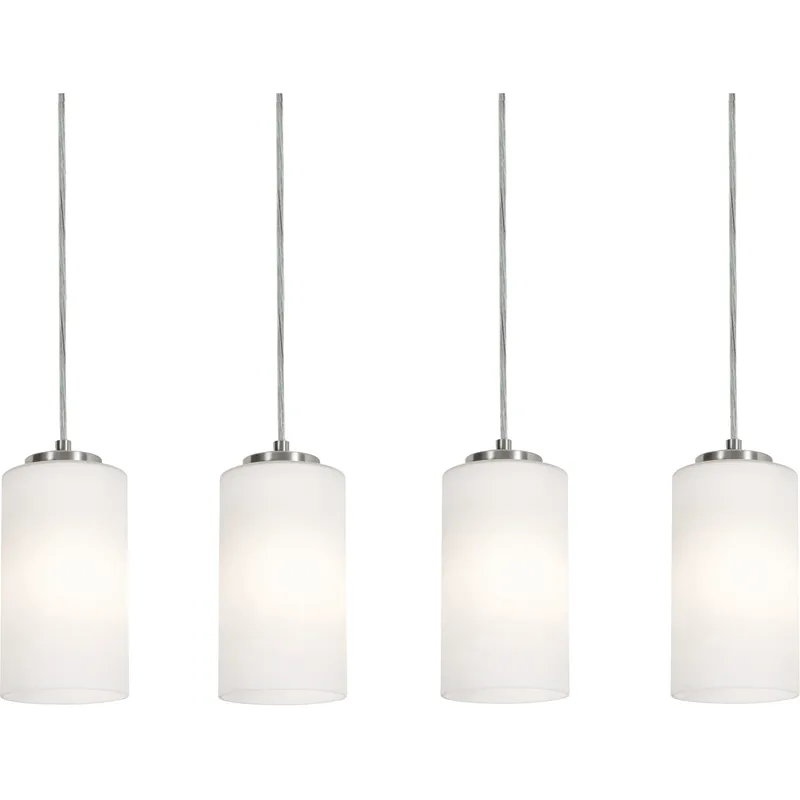 Leo 4 Light 5 inch Satin Nickel Linear Pendant Ceiling Light