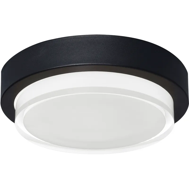 Elm LED 9 inch Black Outdoor Flush Mount