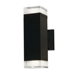 AFX Edmund 2-Light LED Outdoor Wall Sconce - CCT Selectable - 120-277V - Black