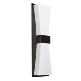 AFX Aberdeen 19" LED Wall Sconce - CCT Selectable - 120-277V - Espresso / Linen White Shade