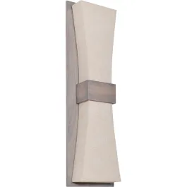 AFX Aberdeen 19" LED Wall Sconce - CCT Selectable - 120-277V - Weathered Grey / Jute Shade