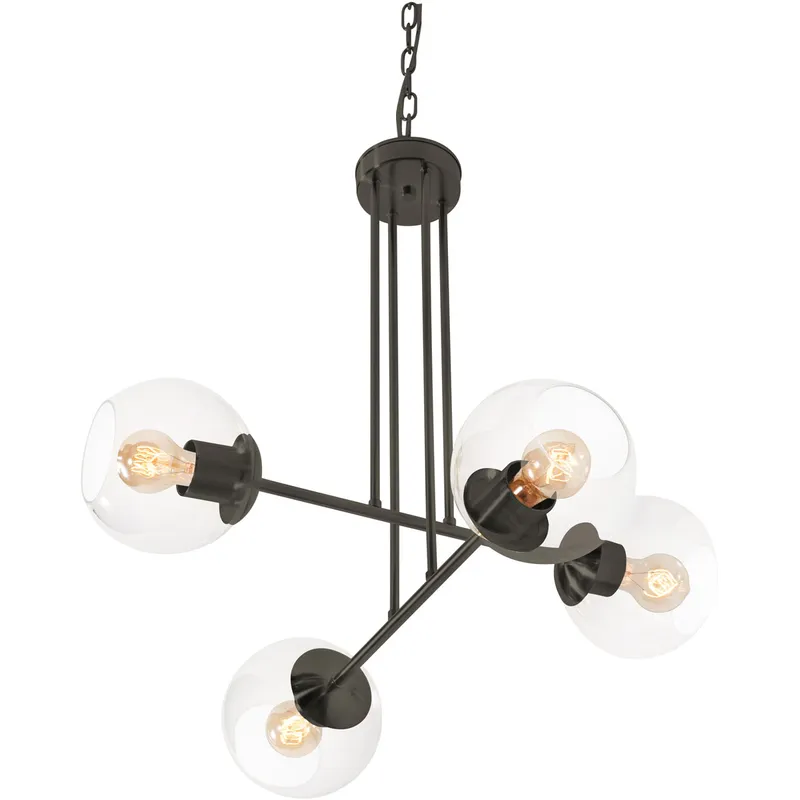 Jamie 4 Light 25.1 inch Black Pendant Ceiling Light