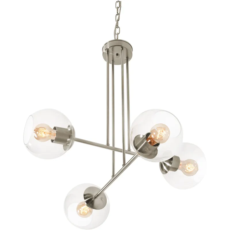 Jamie 4 Light 25.1 inch Satin Nickel Pendant Ceiling Light