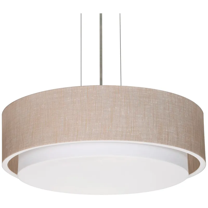 Sanibel 1 Light 18 inch Satin Nickel Pendant Ceiling Light in Jute