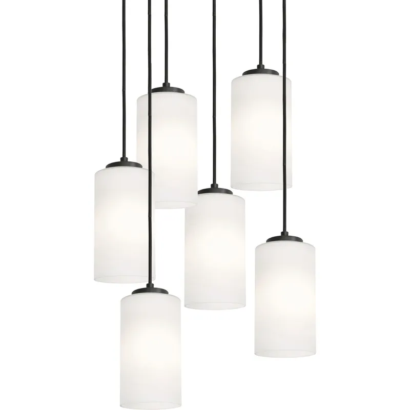 Leo 6 Light 24 inch Black Pendant Ceiling Light