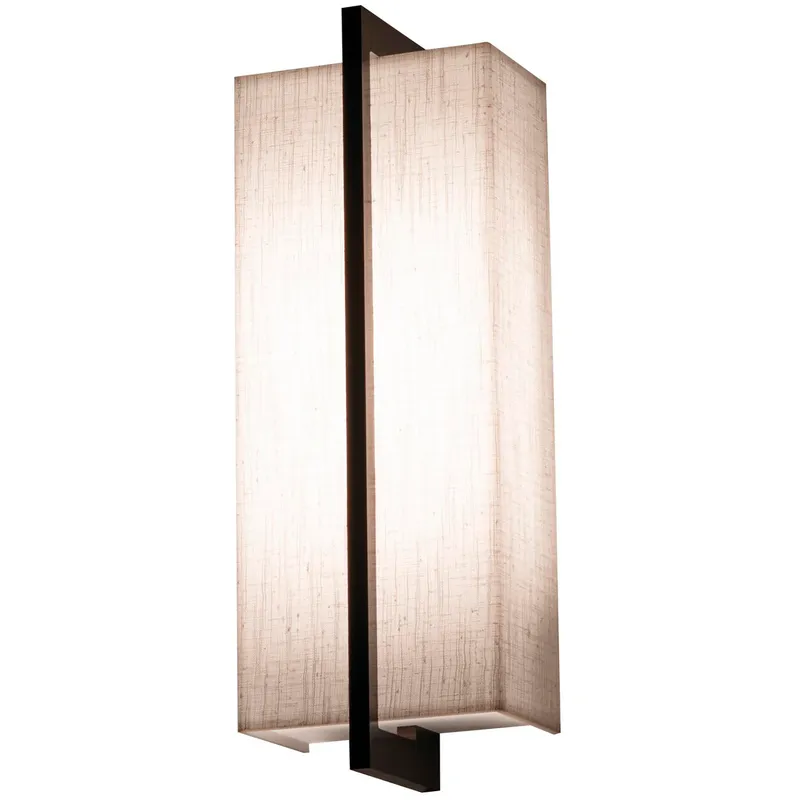 Apex LED 5 inch Espresso ADA Sconce Wall Light in Linen White