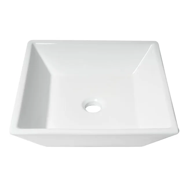 ALFI ABC912 Brand 17 Inches Square Above Mount Ceramic Sink