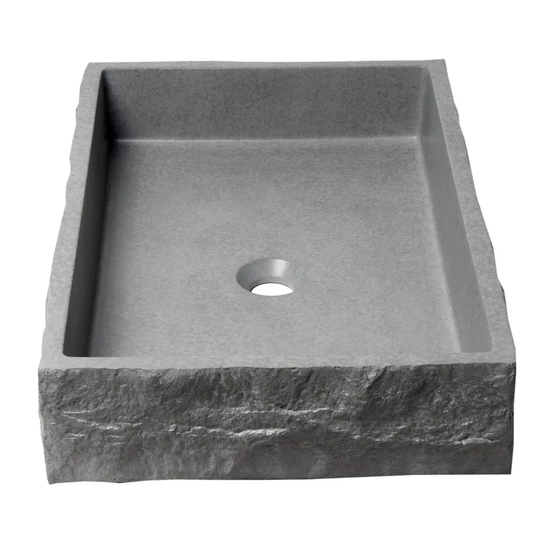 Alfi ABCO24R Rectangle Above Mount Concrete Bathroom Sink 24 inches x 15.6 inches
