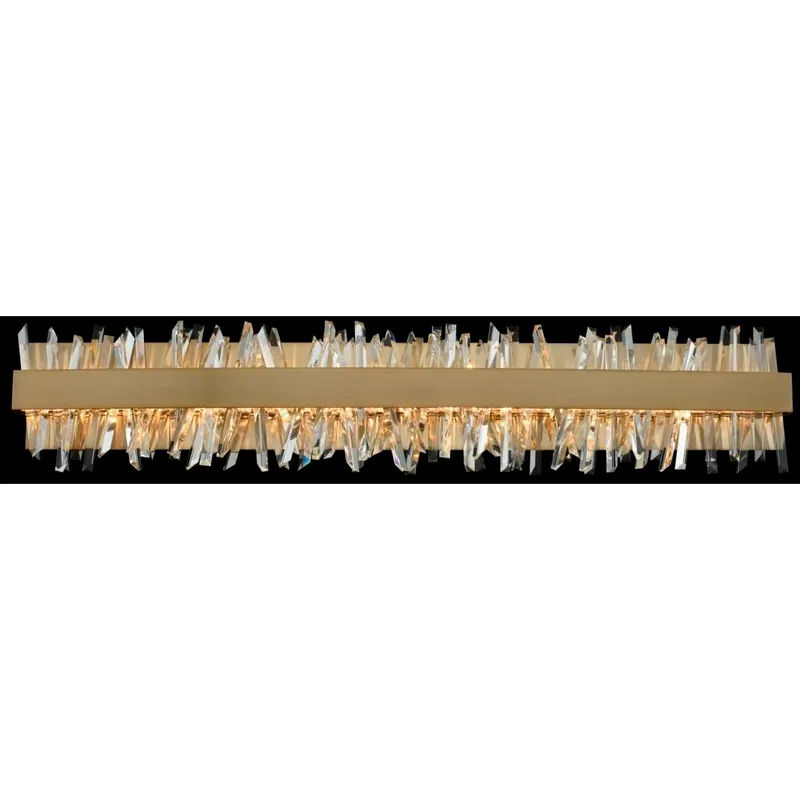 Glacier LED 38 inch Brushed Champagne Gold Bath Vanity Light Wall Light