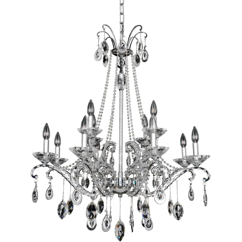 Torreli 12 Light 32 inch Chrome Chandelier Ceiling Light in Firenze Clear