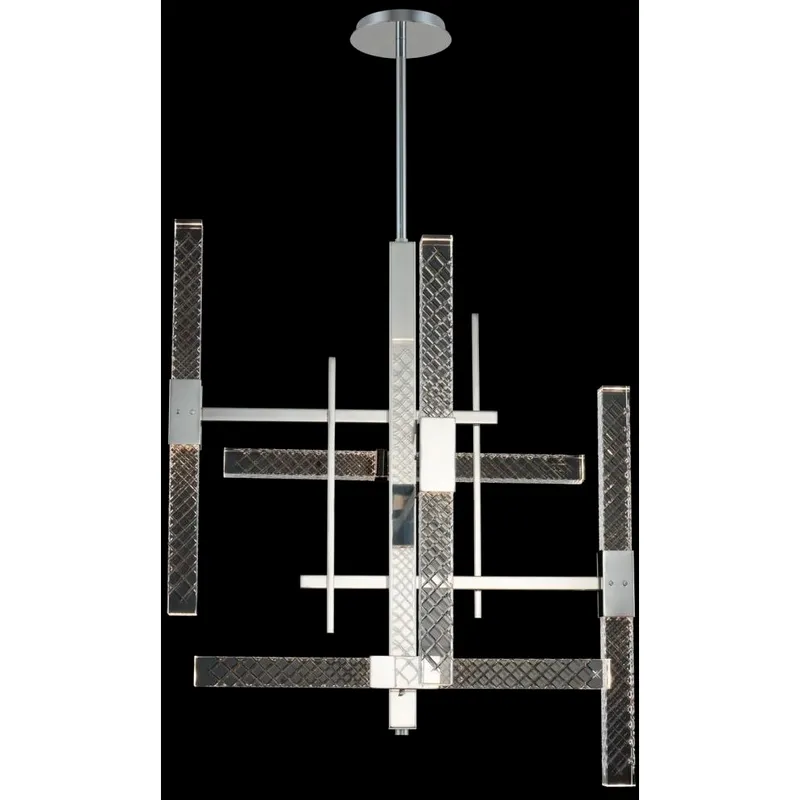 Apollo LED 37 inch Chrome Chandelier Pendant Ceiling Light