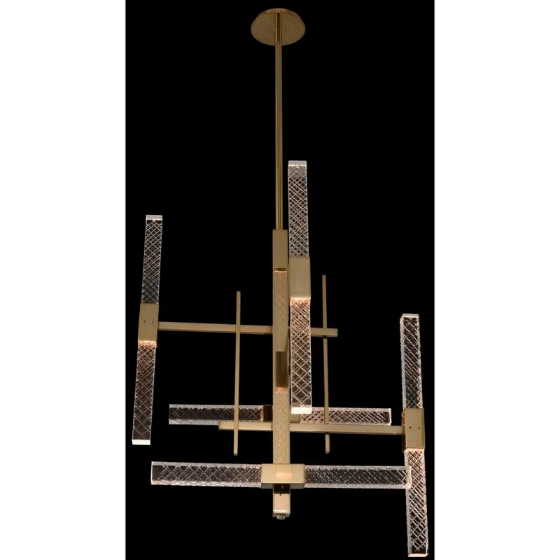 Apollo LED 26 inch Brushed Champagne Gold Chandelier Ceiling Light