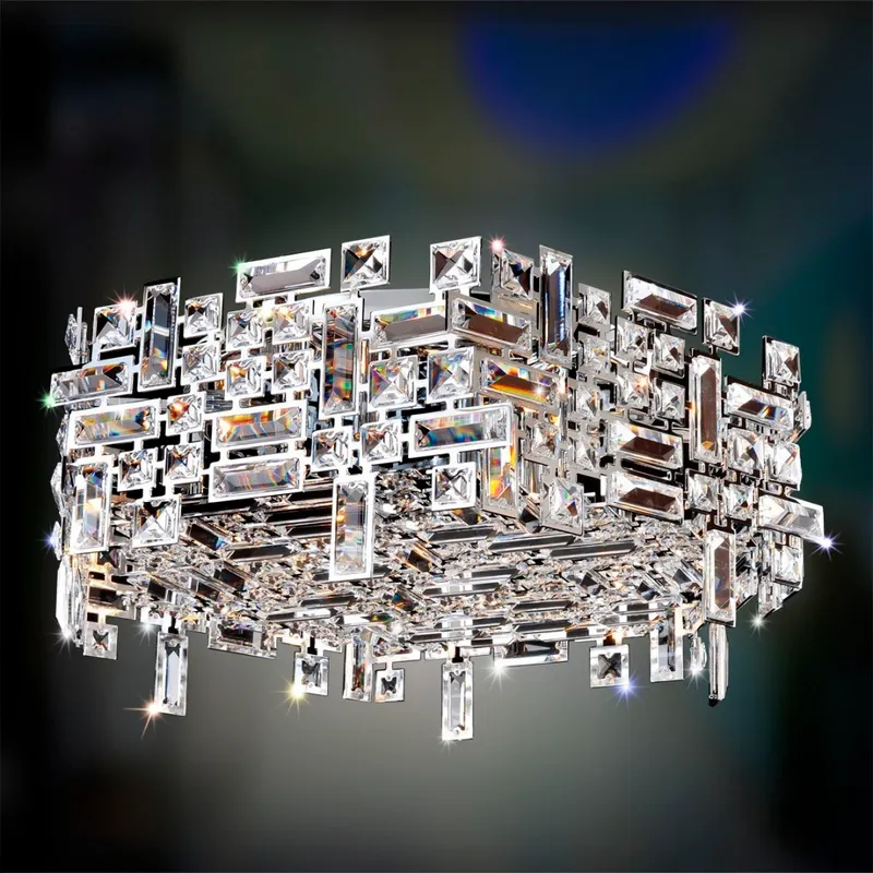 Vermeer 6 Light 24 inch Chrome Flush Mount Ceiling Light in Firenze Clear