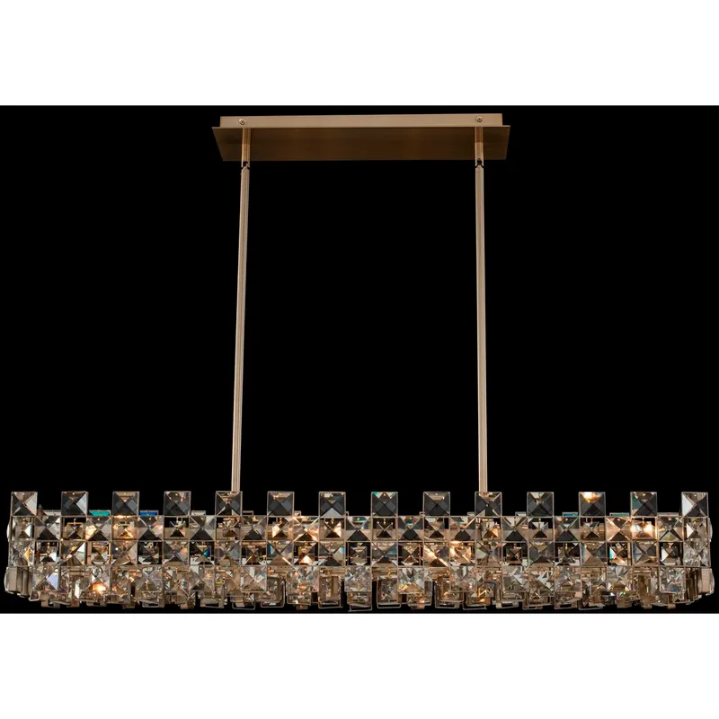 Piazze Island Light Ceiling Light in Brushed Champagne Gold