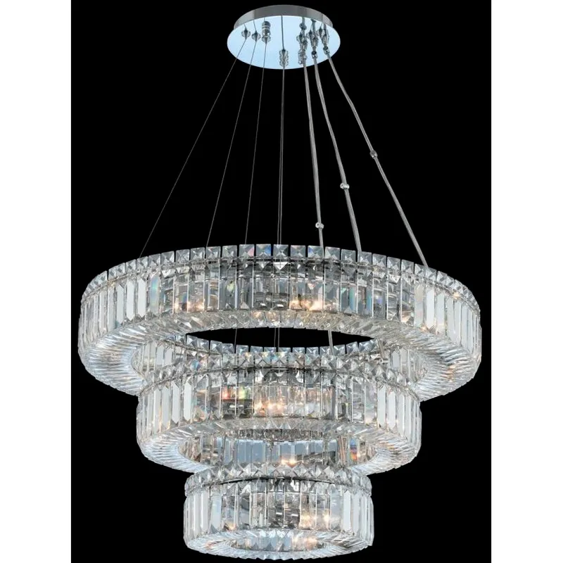 Rondelle 18 Light 26 inch Chrome Pendant Ceiling Light