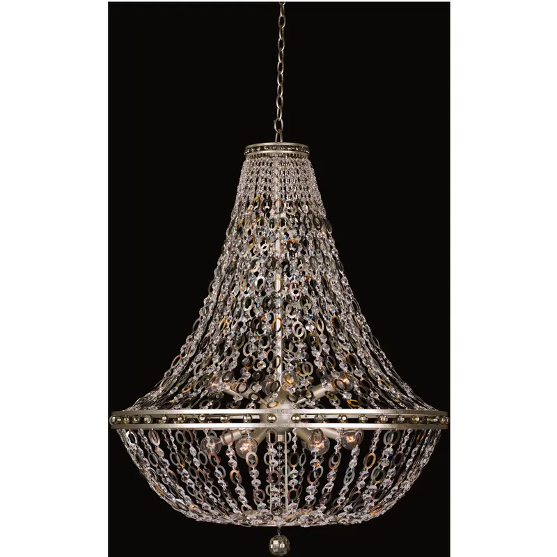 Lucia 12 Light 32 inch Vintage Silver Leaf Pendant Ceiling Light