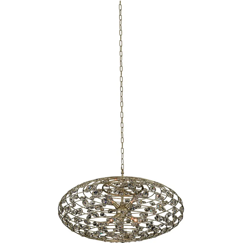 Gemini 6 Light 32 inch Champagne Gold Pendant Ceiling Light