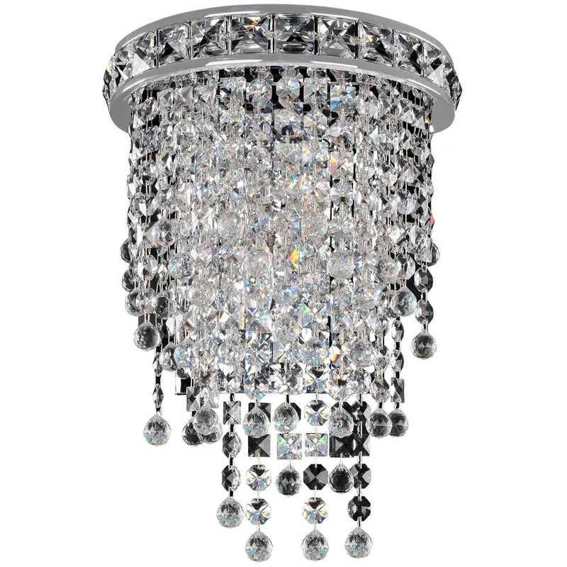 Cascata 2 Light 12 inch Chrome Wall Sconce Wall Light