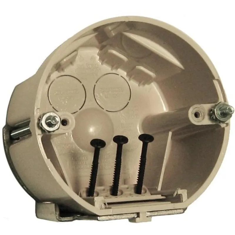 Fixture Box with Bracket, Diameter: 4", 2-3/4" Deep, Non-Metallic