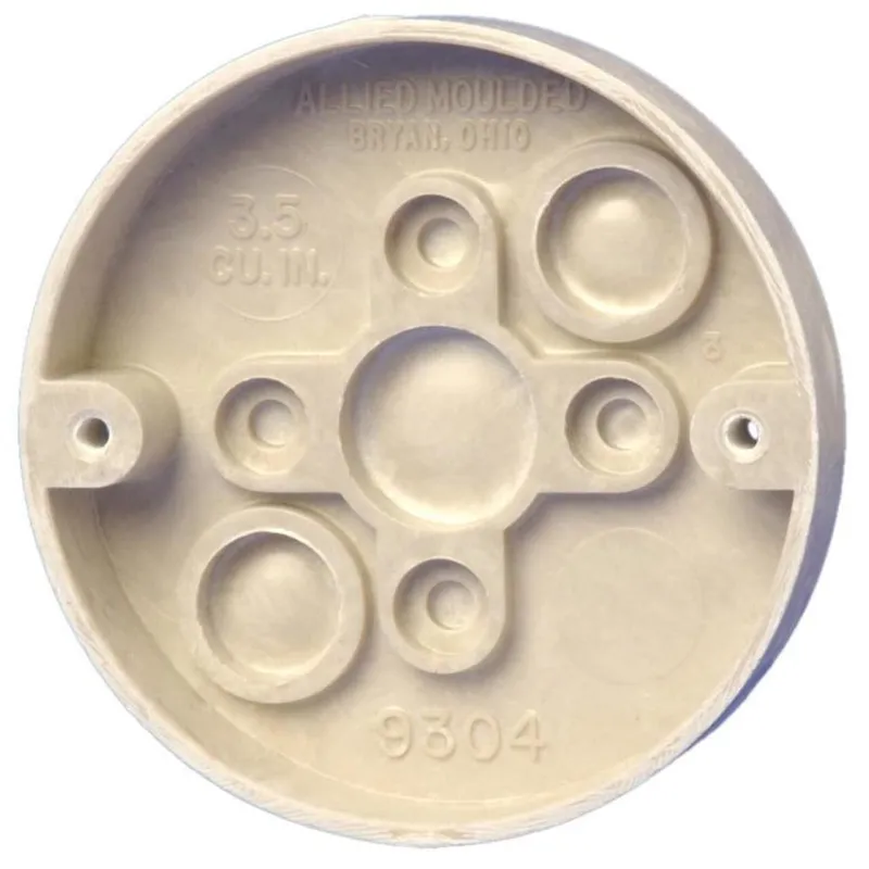 Ceiling/Fixture Pan, 3-3/8" Round, Depth: 5/8", Thermoset-Fiberglass