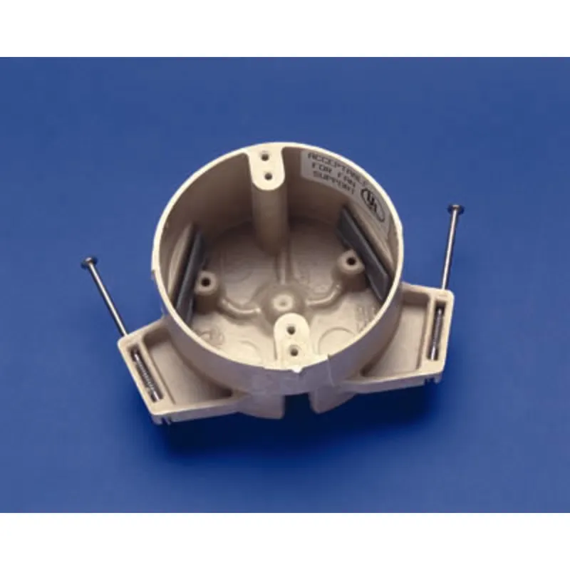 4" Round Fan/Fixture Box, Depth: 2-7/16", Non-Metallic